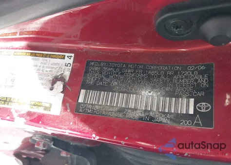 2006 Toyota Corolla Ce z USA, uszkodzony, nr VIN JTDBR32E760074775